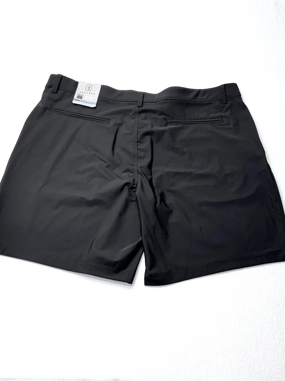 PGA Tour Flat Front Shorts Men’s XL Black Active Waist NWT